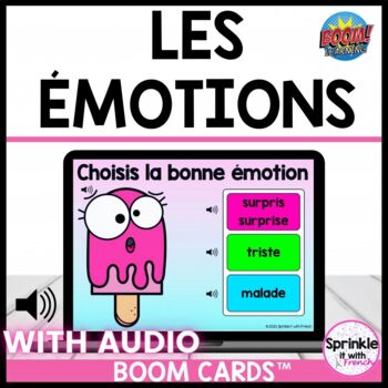 Preview of Les émotions French Boom Cards™️ | French Emotions and Feelings Boom Cards™️