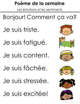 Les émotions et sentiments - Emotions and Feelings - Comment ca va - French  Unit