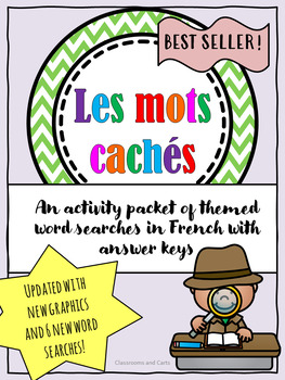 Preview of Les mots cachés - French Word Searches for Core French or French Immersion