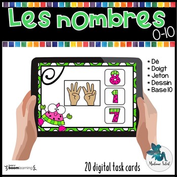 Preview of Les nombres de 0-10  BOOM CARDS Distance learning