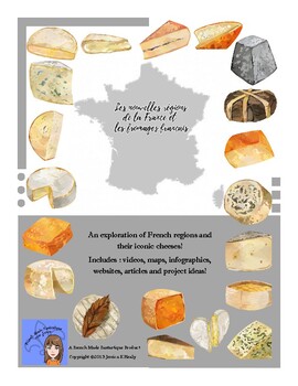 Preview of Les nouvelles régions de la France et le fromage français