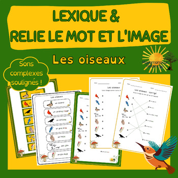 Preview of Les oiseaux  - Lexique et Relie le mot et l'image - *French/en français*