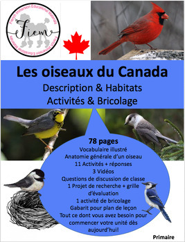 Preview of Les oiseaux du Canada, identification & Habitats, Activités, PR, 78 pp