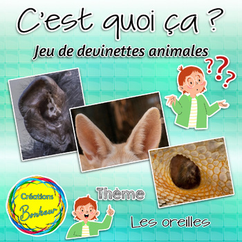 Preview of Les oreilles – jeu de devinettes animales