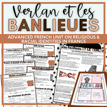 Preview of Advanced French Slang Unit - French Banlieues and Identity French cultural unit