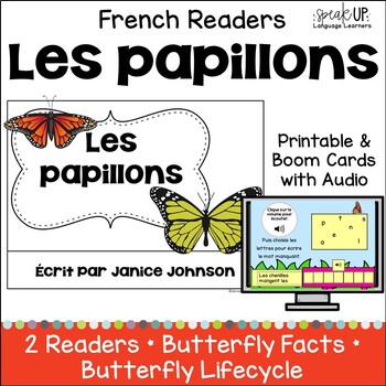 Preview of Les papillons Le cycle de vie du papillon French Butterfly Readers & Activities