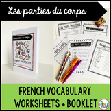 Les parties du corps French body parts vocabulary activities