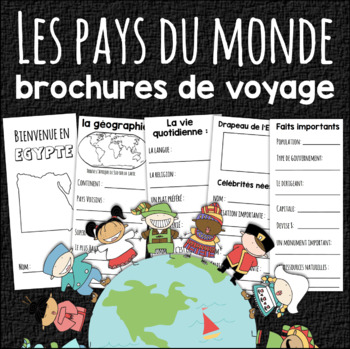 Preview of Les pays du monde brochures de voyage - Travel Brochure Templates in FRENCH