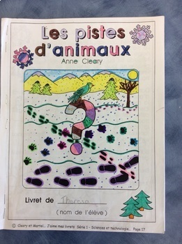 Preview of Les pistes d'animaux - FRENCH - Animals Tracks in Winter - K to Gr. 3