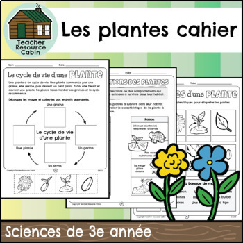 Preview of Les plantes : croissance et changements cahier (Grade 3 Ontario FRENCH Science)