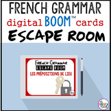 Les prépositions de lieu BOOM cards French Grammar Escape Room