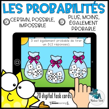 Preview of Les probabilités Boom Cards French distance learning