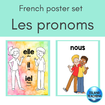 Preview of Les pronoms - French pronouns poster set