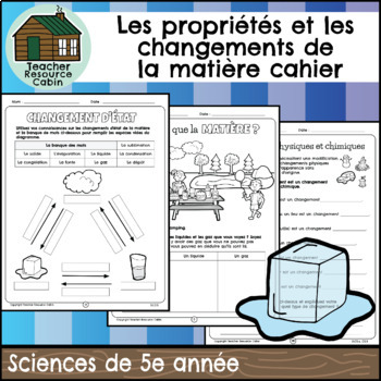 Preview of Les propriétés et les changements de la matière (Grade 5 Ontario FRENCH Science)