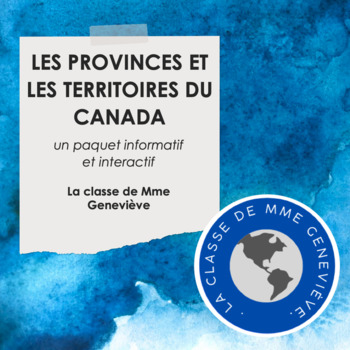 Preview of LES PROVINCES ET LES TERRITOIRES DU CANADA
