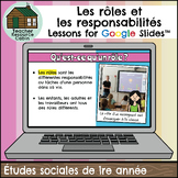 Les rôles et les responsabilités for Google Slides™ (Gr 1 