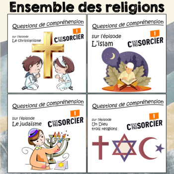 Preview of Les religions - Ensemble de compréhensions
