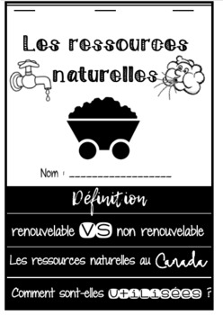 Preview of Les ressources naturelles - livre à rabats / Natural resources flipbook