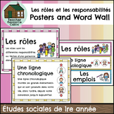 Les rôles et les responsabilités Word Wall Posters (Gr 1 F