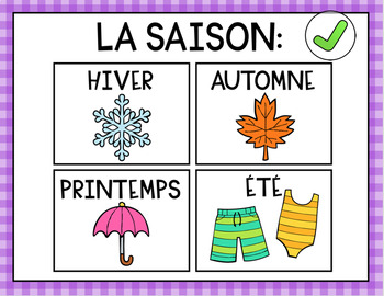 Preview of Les saisons - Powerpoint background