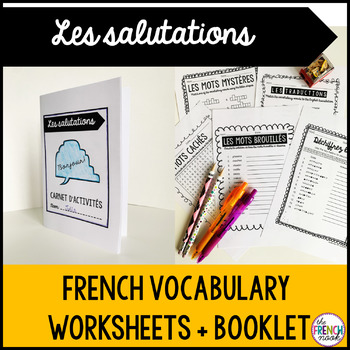 Preview of Les salutations French greetings and farewells vocabulary activities