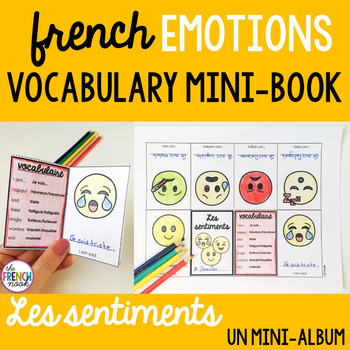 Les sentiments French emotions vocabulary minibooks by The French Nook