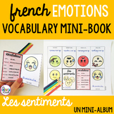 Les sentiments French emotions vocabulary minibooks