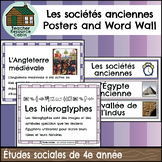 Les sociétés anciennes Word Wall and Posters (Grade 4 FREN