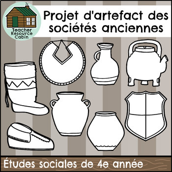 Preview of Projet d'artefact des sociétés anciennes (Grade 4 FRENCH Social Studies)