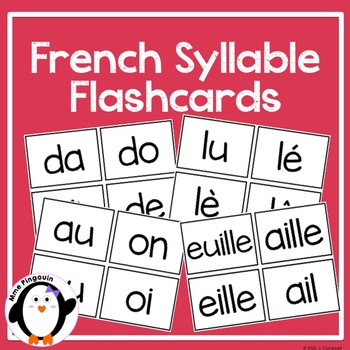 Les Sons En Francais Syllable Flash Cards French Tpt