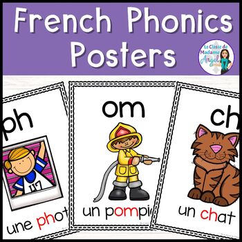 Preview of Les sons français | French Sound Wall | French Phonics Posters
