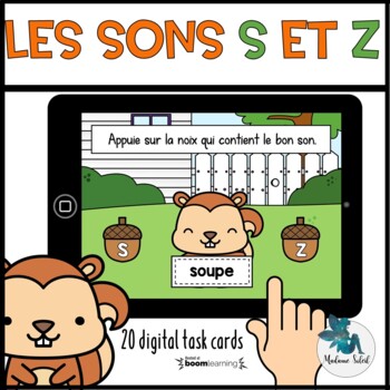 Preview of Les sons s et z Boom Cards