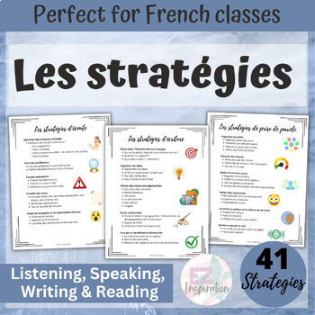 Preview of Les stratégies | French Reading, Writing, Listening & Speaking Strategies