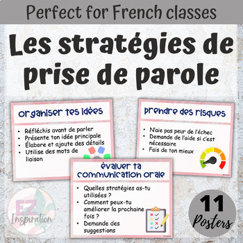 Preview of Les stratégies de prise de parole | French Speaking Strategy Posters