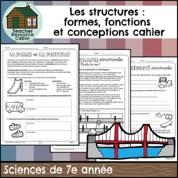 Preview of Les structures : formes, fonctions cahier (Grade 7 FRENCH Ontario Science)