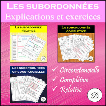 Preview of Les subordonnées - Explications et exercices corrigés