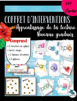 Preview of Les syllabes (Aquarelle) / French syllables - Coffret entier