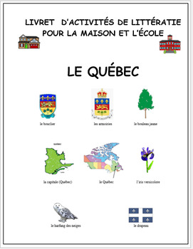 Preview of Les symboles du Québec, littératie, activity booklet: Symbols of Quebec (#411)