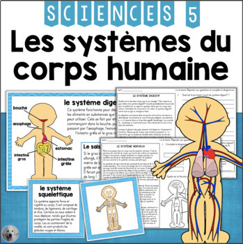Preview of Les systèmes du corps humaine FRENCH Human Body Systems Sciences 5