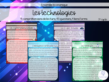 Preview of Les technologies - ensemble compréhension lecture