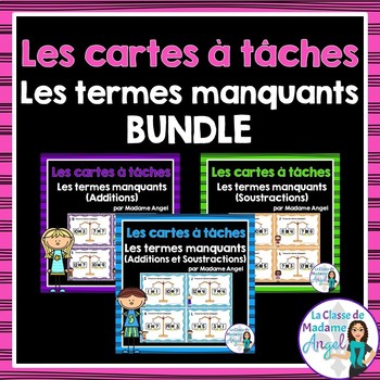 Preview of Les termes manquants:  French Balancing Equations BUNDLE