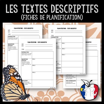 Preview of Les textes descriptifs - fiches de planification
