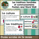 Les traditions Word Wall and Posters (Grade 2 FRENCH Socia