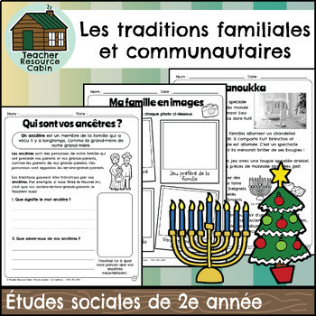 Preview of Les traditions familiales et communautaires (Grade 2 FRENCH Social Studies)