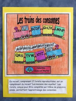 Preview of Les trains des consonnes -BUNDLE- 17 Work Booklets -Phonics- Distance Learning
