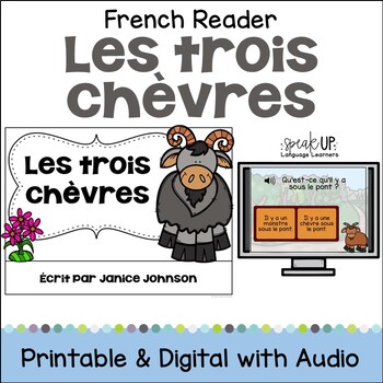 Preview of Les trois chèvres French Fairy Tale Emergent Reader Beginning Mini Book