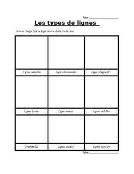 Preview of Les types de lignes / Types of Lines