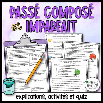 Preview of Les verbes | Le passé composé et l'imparfait | notes, activities and worksheets