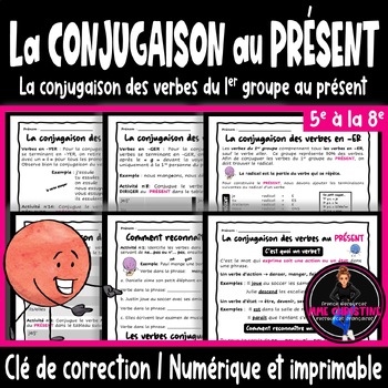 Preview of Les verbes au présent 1er groupe - Present Tense French Verbs Workbook