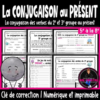 Preview of Les verbes au présent 2e et 3e groupe - Present Tense French Verbs Workbook